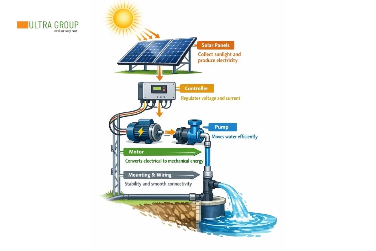 How do solar water pumps work